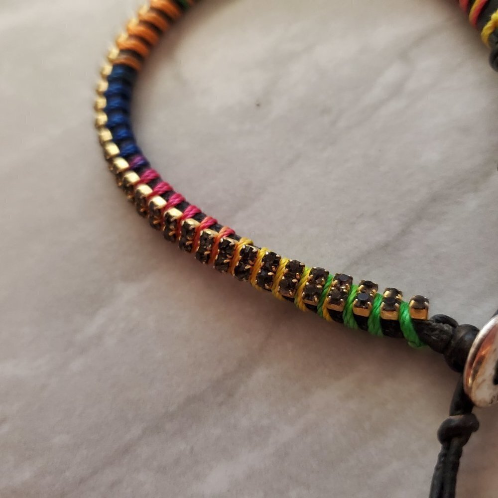🌈 Stella and Dot Rainbow Rhinestones Crystals Colorful Visionary Bracelet 🌈 - Picture 3 of 8